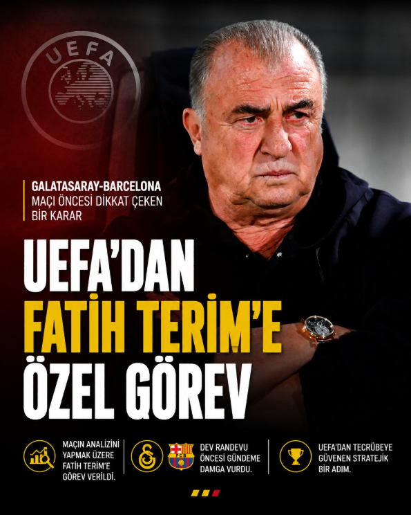 SON DAKİKA! Fatih Terim’e UEFA’dan Özel Görev