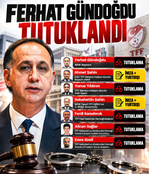 MHK Başkanı Ferhat Gündoğdu Hakkında Flaş Karar! 5 İsim Tutuklandı