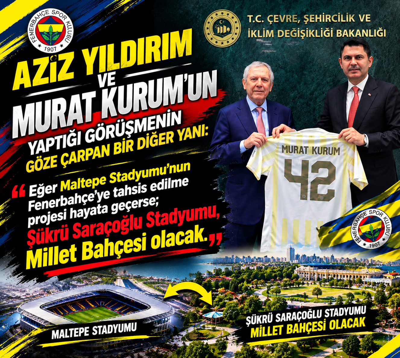 Fenerbahçe’de Stadyum İçin Yeni Plan! Maltepe Projesi Gündemde