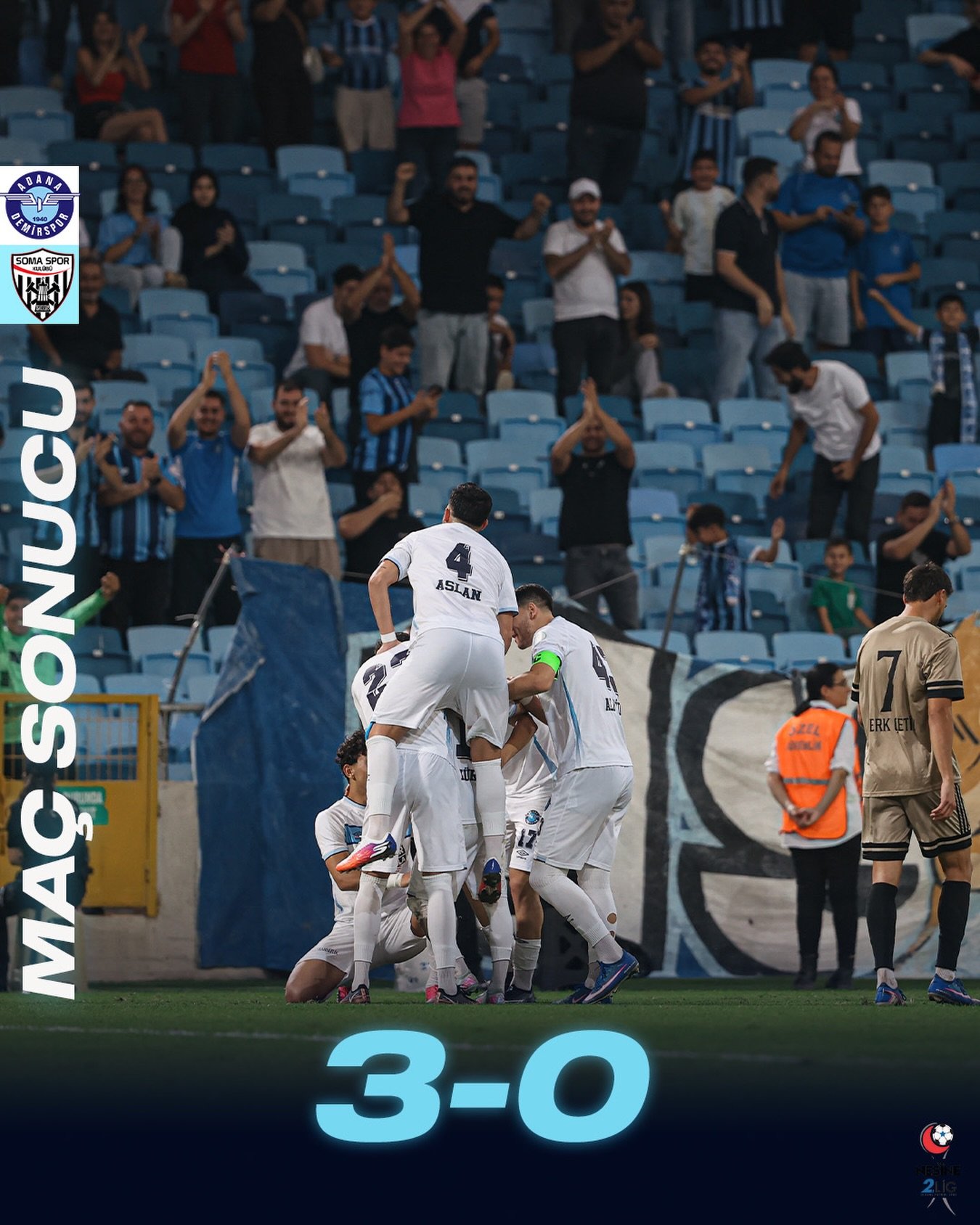 Mavi Şimşekler Evinde Coştu! Adana Demirspor’dan 3-0’lık Zafer