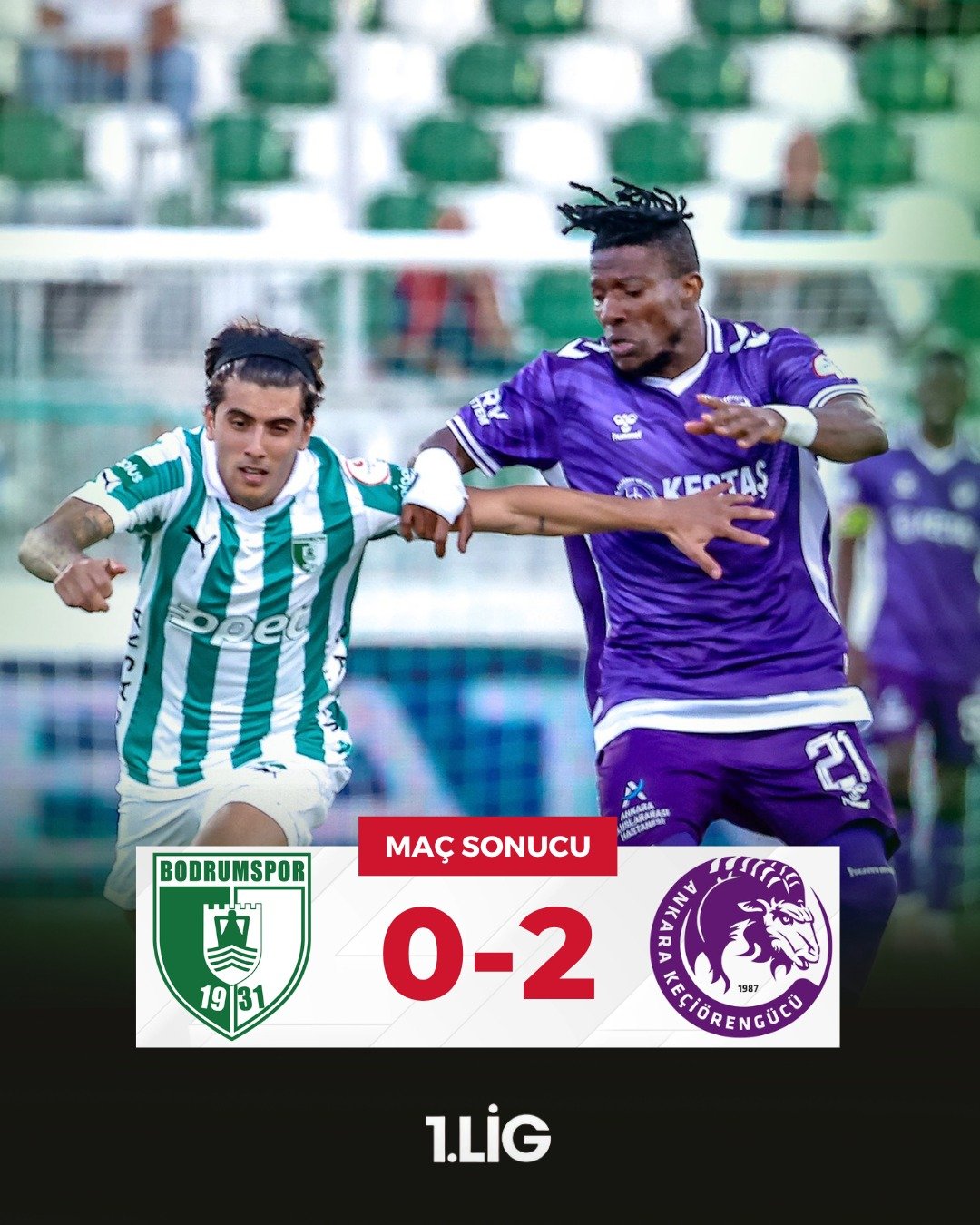 Ankara Keçiörengücü Bodrum FK’yi Deplasmanda 2-0 Mağlup Etti!