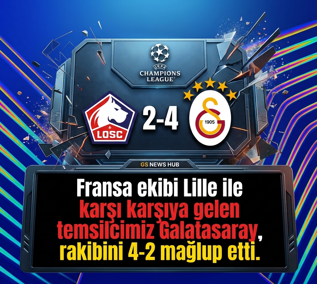 SON DAKİKA! Galatasaray Fransa’da Şov Yaptı: Lille’i 4-2 Yendi
