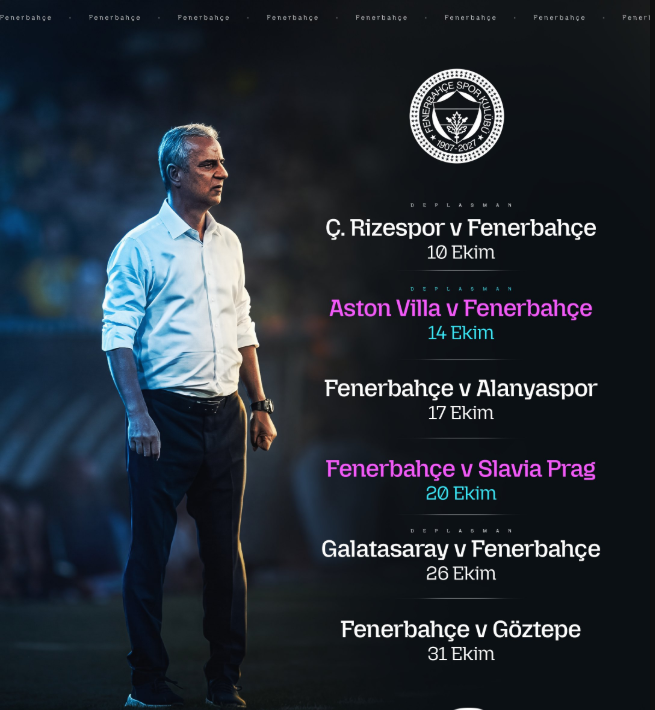 Fenerbahçe’nin Ekim Ayı Fikstürü Açıklandı! 21 Günde 6 Zorlu Maç