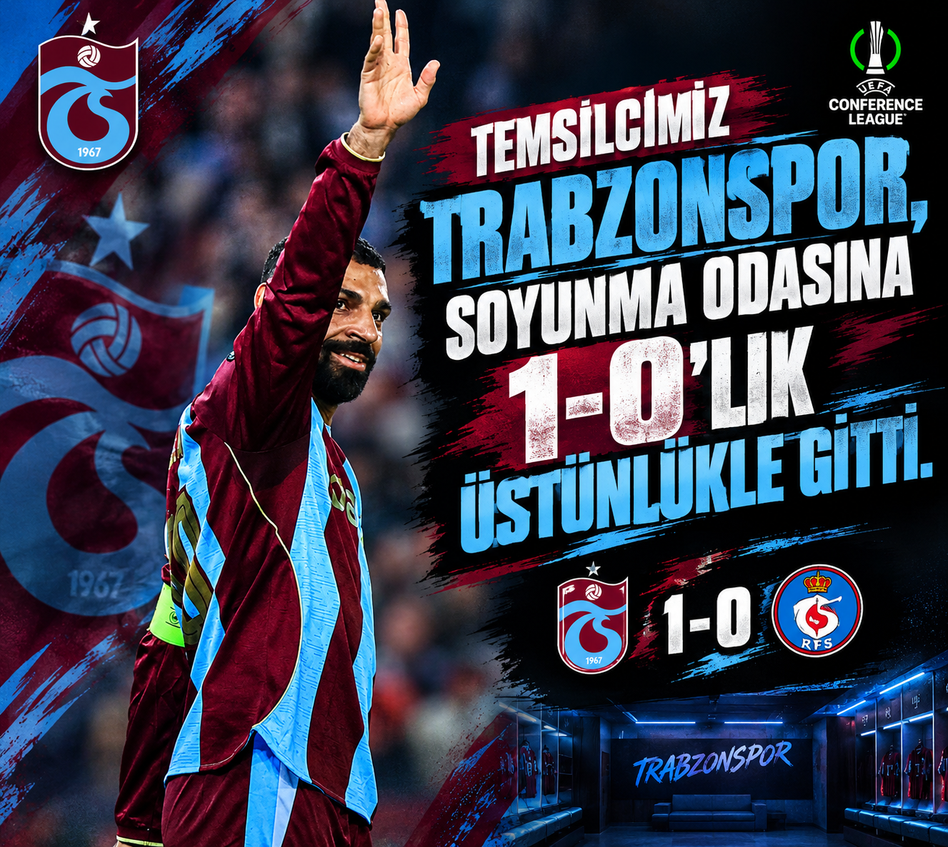 Trabzonspor Soyunma Odasına 1-0 Önde Gitti! Bordo-Mavililerden İlk Yarıda Üstünlük