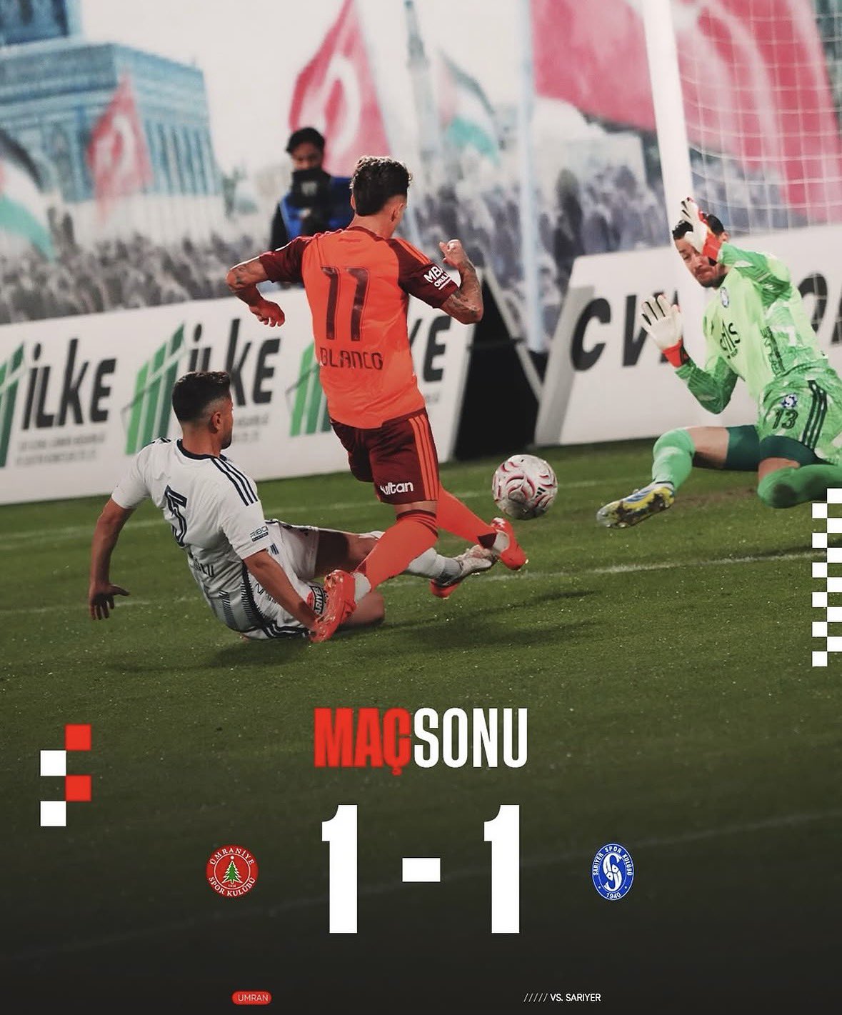 Trendyol 1. Lig’de İstanbul Derbisi Berabere Bitti: 1-1