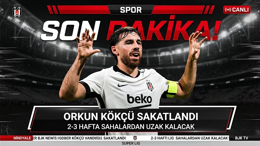 SON DAKİKA! Beşiktaş’ta Orkun Kökçü Şoku: 2-3 Hafta Yok