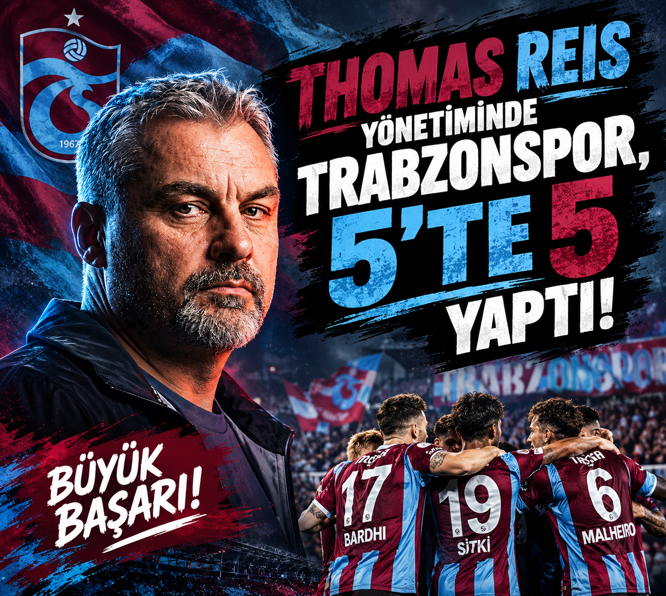 Thomas Reis Yönetiminde Trabzonspor Fırtınası! Bordo-Mavililer 5’te 5 Yaptı