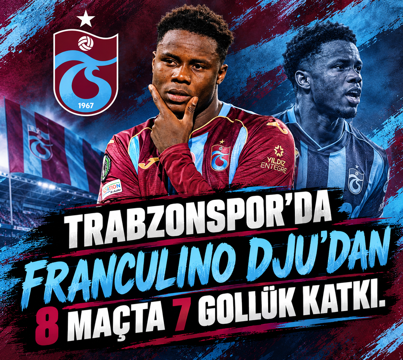 Trabzonspor’un Golcüsü Franculino Dju’dan Muhteşem Performans